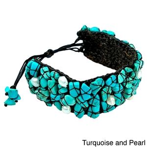 Leather adjustable bracelet